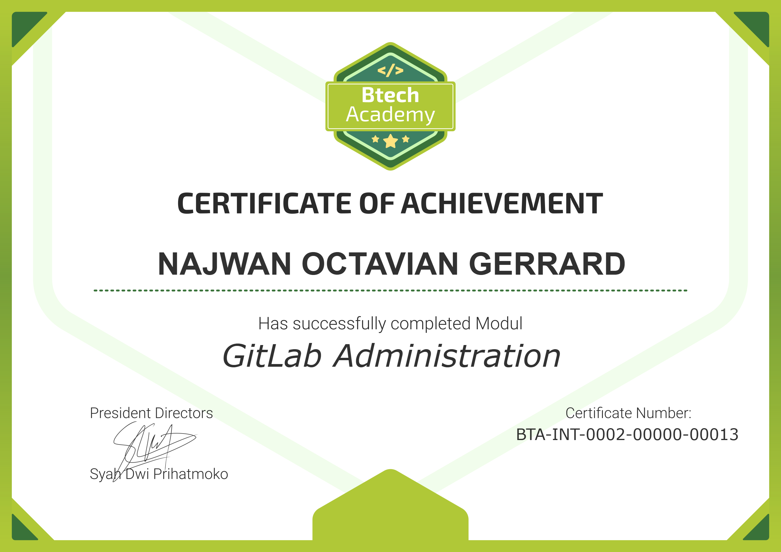 Certificate Linux Fundamental Adinusa